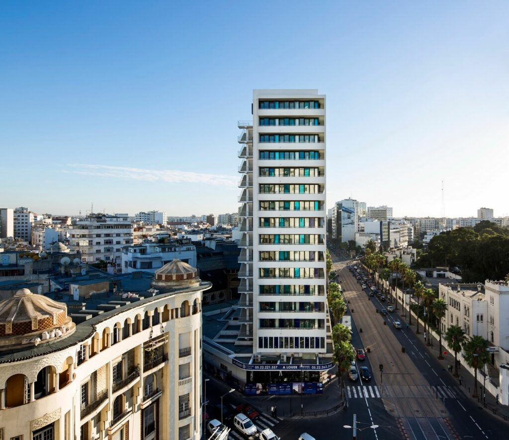 Vue aérienne d’une architecture de bâtiment à Casablanca